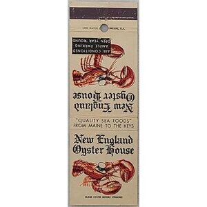 Front Strike Matchbook Cover New England Oyster House Miami FL Florida